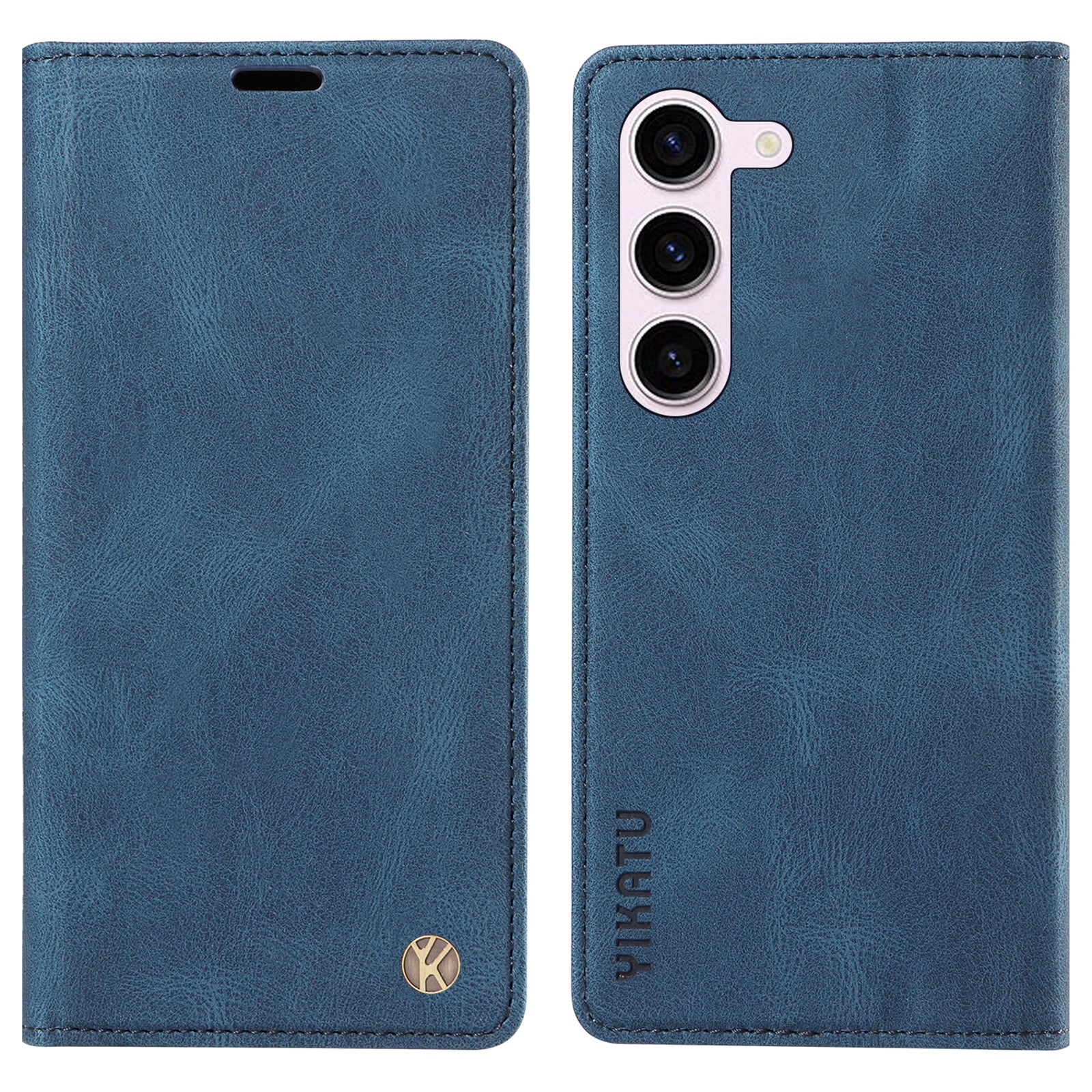 YIKATU YK-004 Til Samsung Galaxy S23 Mobiltelefon Skin-touch Læder Cover Stand Wallet Case YIKATU YK-004 Til Samsung Galaxy S23 Mobiltelefon Skin-touch Læder Cover Stand Wallet Case